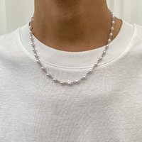 Small Imitation Pearl Beads Chain Short Choker Necklace for Men Trendy Beaded Chain Necklace on Neck 2023 Fashion Jewelry Collar