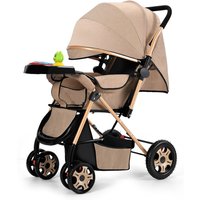 Lightweight Reversible Baby Stroller Foldable High Landscape Safe Brake Storage Basket