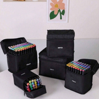 24-168 Colors Dual Tip Markers Set, Permanent Oily Pens for Sketching Graffiti Manga, Professional Drawing Art Supplies