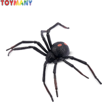 Toymany Simulation Black Widow Spider Reptile Animal Model Toy Mini Figures Dolls Action Figurines Toys Children Gift