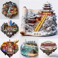 China Travel Souvenirs Laojunshan Fridge Magnets Xi An Chognqing Beijing Hefei Sanya Wangxiangu Guangzhou Wuhan Fridge Stickers