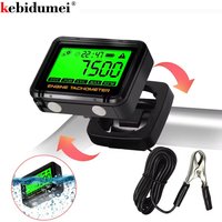Kebidumei Inductive Tachometer Hour Meter Digital Motorcycle SVC TOT JOB Engine Gauge Backlight Resettable RPM for Gasoline ATV