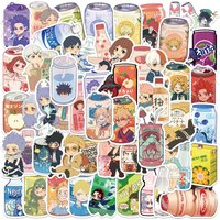 50Pcs Mix Anime Drinks Stickers Cartoon Beverage Bottle DIY Toy Guitar Motor Luggage Decal Graffiti Sticker