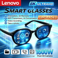 Lenovo 2026 New 8K HD Smart Glasses 1600W Pixels Camera Shooting Image AI Translation Conversation Recording Music Smart Glasses