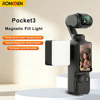 Ronkoen M2-P3 for DJI Osmo Pocket 3 Rechargeable Mini LED Light Magnetic Fill Light Auxiliary Lighting Video Selfie Lamp