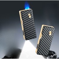 High-end Men's Gift with Light Igniter and Direct Blue Flame Lighter Gadgets for Men Lighters Smoking Smoke Accesoires