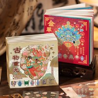 antique Treasure collage 3D Antique Collection Landscape Sticker book DIY Pocket Cabin Scene Halloweengifts