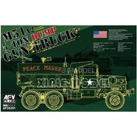 AFV Club Plastic Assembled Model Kit 35351 Vietnam War US M51A2 Five Ton 6X6 Gun Car 1/35