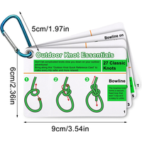 Beginner Outdoor Knot Cards, Illustrated Safety Knot Guide for Camping Gear