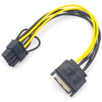 20cm High Speed 15 Pin SATA Male To 8 Pin(6+2) PCI-E Power Supply Cable SATA Cable 15-pin To 8 Pin Cable