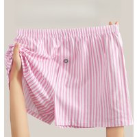 1PCS Men's underwear cotton breathable striped pink pants youth men's loose largesized sports boxer