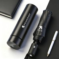 Car Stainless Steel Insulated Cup Auto Folding Umbrella/Car keychain For Peugeot 2008 207 107 508 607 106 406 407 307 206 4008.