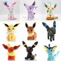 2026 ** 1/10pcs Eevee Family Pokemon Plush Toys Set Sylveon Umbreon Vaporeon Flareon Pikachu Stuffed Dolls Kids Xmas Gift