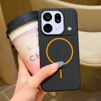 For OPPO Find X9s Pro Case Fashion Hard For Magsafe Magnetic Corrugated Anti Fingerprint Protective Cover For Find X9s Pro Shell
