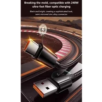 New 10A 240W Super Fast Charging Cable PD Braided Charge Cable 1/1.5/2/3M Cable C To C Quick Charging Cable For iPhone Huawei