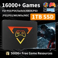 Play Zone 1TB SSD Launchbox&Playnite&Retrobat OS Game Console with 16000+Games for PS5/PS4/Switch/XBOX/PS3/PS2 for Win PC/Laptop