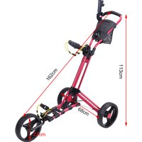 Hot Selling 4 Wheels Electric Golf Trolley Golf Push Pull Trolley
