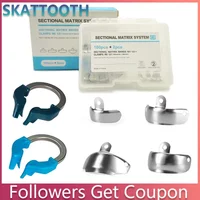 Dental Sectional Contoured Matrix System Nickel Titanium Clamping Ring Metal Matrix Bands Refill for Teeth Restorative Materials