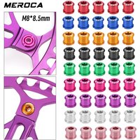 MEROCA 5pcs Chainring bolt double M8 8.5mm MTB Road folding Bicycle chainring screw Aluminum Alloy Bicycle Crank chainring bolts
