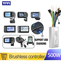 500W E-Bike Accessories Brushless Motor Controller for Electric Bike Compatible with 124DX,S886,S830 LCD Display Panel