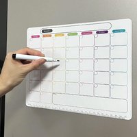 Hot Sale Magnetic Refrigerator Dry Erase Calendar Monthly Planner Whiteboard Record Message Board Memo Pad Kitchen Fridge Decor