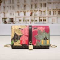 CH Vintage Monogram Patchwork Chain Bag Textured Lock Design Boutique Luxury Crossbody Ba Women