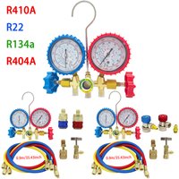 3-Way AC Manifold Gauge Set with Hoses for R410a/R22/R404a/R134a – Automotive HVAC Diagnostic Tool Kit (3 Models)