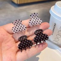 1/4pcsMini Polka Dot Small Claw Clip Half-Up Princess Hair Claw Small Hairpin Hair Clip Fashion Hair Accessory for Flyaway Hair