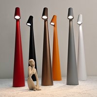 Modern Rechargeable Touch Control LED Table Lamp 3 Color Dimmable Desk Lamp Portable Night Light for Bedroom Bedside Decor