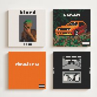 F-Frank Ocean Blond Hip Hop Album Cover Building Blocks Brick Painting Home Living Room Bedroom Bar Aesthetic Decoration