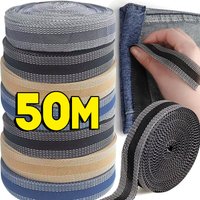 1/50M Self-Adhesive Pants Hem Paste Tape Trouser Edge Paste Iron-on Pant Shorten Repair Jean Hemming Tape For DIY Sewing Fabric