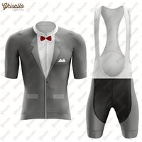 Ensemble de maillot de cyclisme robe de soirée grise pour hommes chemise de cyclisme équipement de vélo de route, short de vêtements, vêtements de vélo à séchage rapide, nouveau