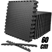 60cm EVA Foam Gym Floor Mats 8/12Pcs Interlocking Exercise Tiles Non-Slip Yoga Fitness Mat for Home Gym Equipment
