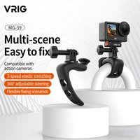 AliExpress NONE VRIG Universal Handlebar Mount for DJI Action 6/5 Pro/4 /GoPro 13/Insta360 Ace Pro2 Flexible Elastic Strap Cycling Fixed Bracket