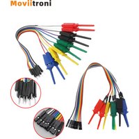 10pcs Logic Analyzer Test Hook Clip Grabber Jumper Wires & Interface Pins SOIC IC Test Hook Clip Jumper for Precision Circuit