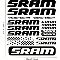 AliExpress NONE SRAM 2D Flat Stickers - For Motorcycle Helmets & Bike Frames, Waterproof Scratch-Resistant PVC Rainbow Holographic