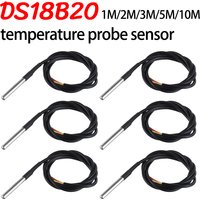 DS18B20 Stainless Steel Package 1 Meter/3meters Waterproof 18b20 Cable Probe Temperature Sensor