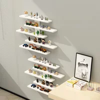Adjustable Wall-mounted Display Stand for Action Dolls, Small Building Blocks and Collectibles - Modern Indoor Storage Shelf