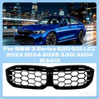For BMW 3 Series G20 G21 LCI 2023 2024 2025 330i 320d M340i Upper Racing Grill Front Bumper Hood Kidney Grille Accessories