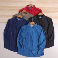 Lightweight Quick-Dry Outdoor Fishing Shirt Men's Multi-Functional Breathable Sun Protection Long Sleeve Casual Button-Up Top