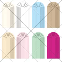 Mehofond Custom 2-Sided Solid Color Arch Wall Stripes Wedding Birthday Party Bride Shower Cover Chiara Arch Decor Backdrop Photo