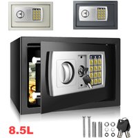 8.5L Fire-Resistant Digital Steel Safe with Combination Lock and Key, Fire-Resistant Wall-Mounted Safe