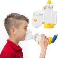 1pcs Automizer Asthma Spacer Inhaler Mist Storage Compressor Aerosol Cabin Nebulizer Tank with Mask Cup for Adult Child Baby Pet