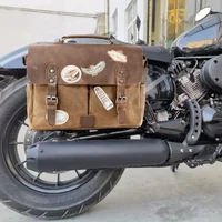 Retro Locomotive Bag Multifunctional Waterproof Motorcycle Canvas Knight Helmet Bag