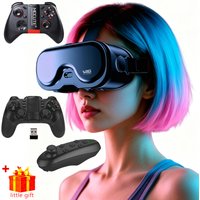 VR Glasses 3D Headset Virtual Reality Devices Helmet Viar Lenses Goggle Smartphone Cell Phone Smart Game Controller Set VR Gogle