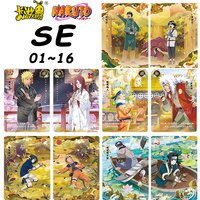 Original KAYOU Naruto SE Card 01-16 Full Set Rare New Year Anime Uchiha Sasuke Sakura Hyuga Tsunade Collection Card Kids Toy