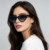 Fashionable Handmade Acetate Polarized Sunglasses European Cateye Frame Glasses Driving Sun Protection Sunglasses