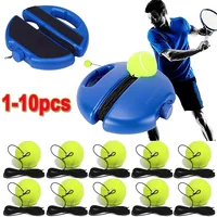 Professional Tennis Rebound Trainer - Base with Elastic Rope & Ball for Self-Practice