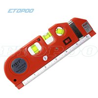 4 in 1 Accurate Multipurpose Laser Level Lever Cross Projects Horizontal Vertical Laser Light Beam Measure Tape