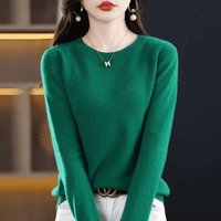 Winter Classic Style Cashmere Pullover Fashion Merino Wool Sweater Round Neck Long Sleeve Knitwear Soft Warm Basic' Clothing Top